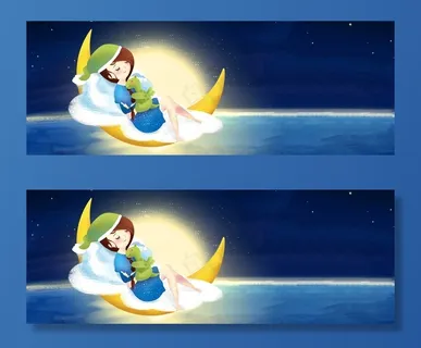 夜晚小清新月亮文艺蓝色banner 夜晚小清新月亮文艺蓝色banner