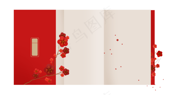 农历新年春节梅花文字框(7815X4327(DPI:300))psd模版下载