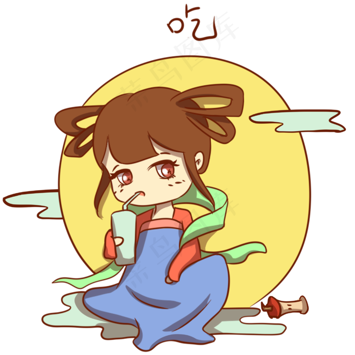 女孩吃东西表情包