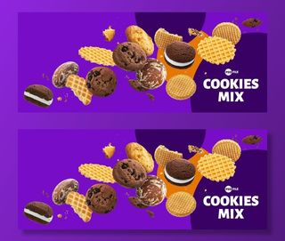 蛋糕、饼干、饼干和华夫饼横幅banner