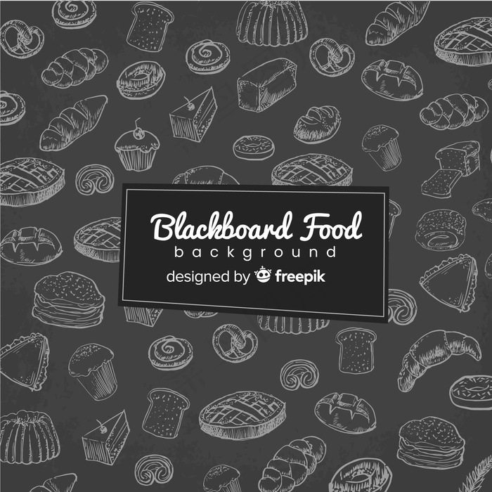 黑板食物背景