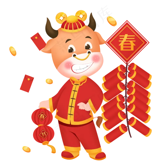2021牛年过新年(3000X3000(DPI:300))psd模版下载
