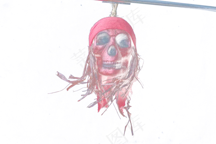 万圣节鬼怪海盗骷髅头(3545X5315(DPI:300))psd模版下载