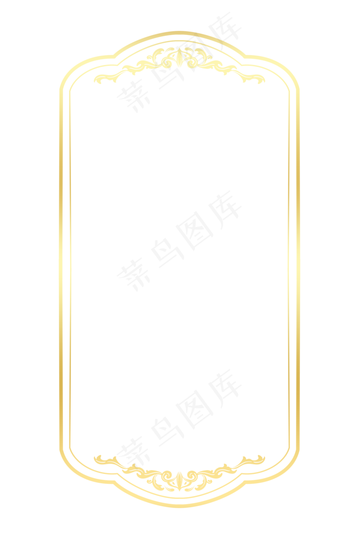 金色花纹边框(2000X3000(DPI:300))psd模版下载