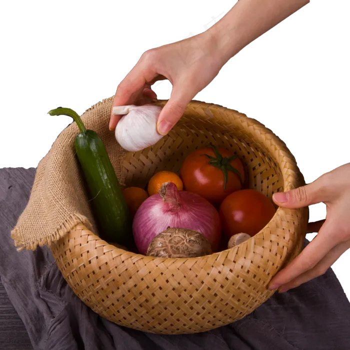 灰色创意蔬菜篮子食物元素(2000X2000(DPI:300))psd模版下载