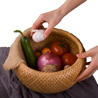 灰色创意蔬菜篮子食物元素