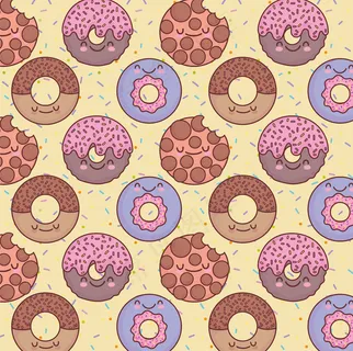 可爱的甜甜圈饼干可爱的图案