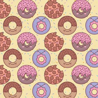 可爱的甜甜圈饼干可爱的图案