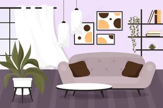 家庭内部-视频会议的背景