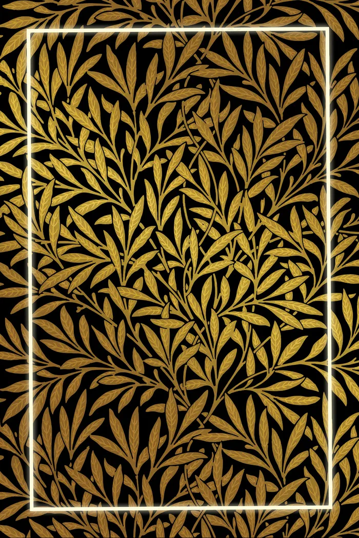 威廉·莫里斯 (william morris) 的艺术作品中的复古叶框图案矢量混音eps,ai矢量模版下载