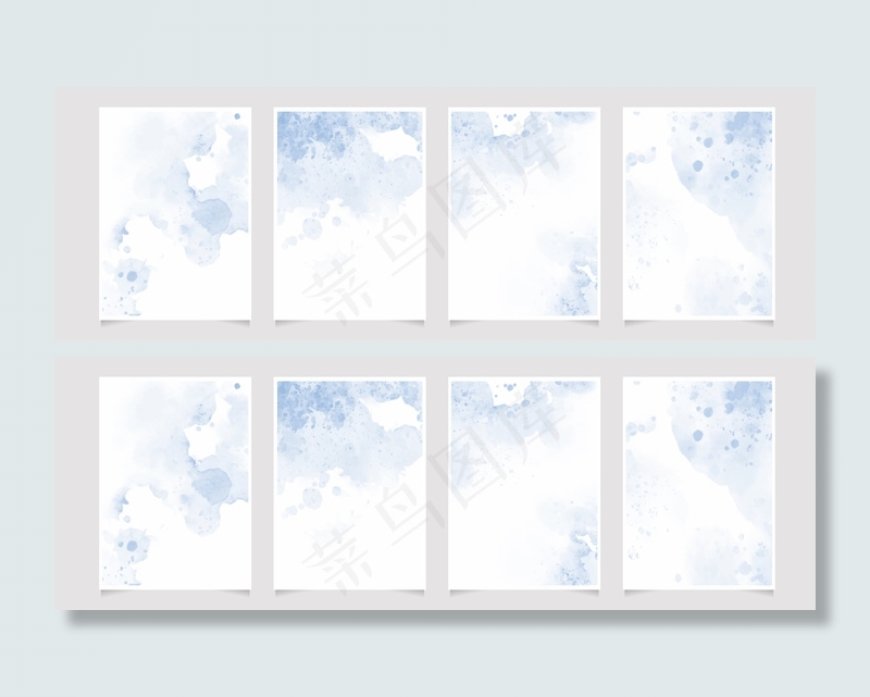 Wash splash 5x7邀请卡背景模板集
