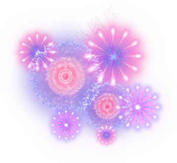 浪漫彩色晚会烟花