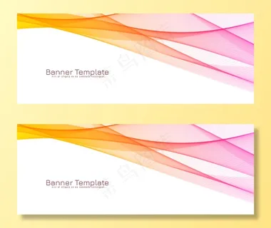 抽象装饰波设计横幅banner 抽象装饰波设计横幅banner