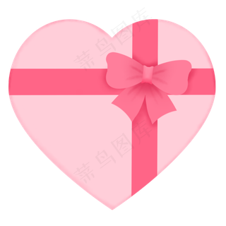 七夕情人节爱心形蝴蝶结礼盒