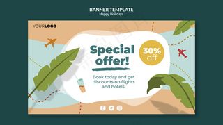 节日快乐横幅banner模板