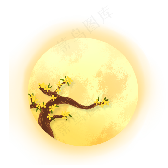桂花树月亮合成
