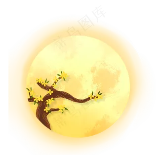 桂花树月亮合成