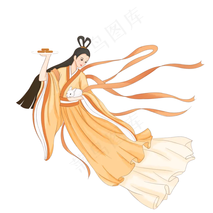 中秋节嫦娥(2000X2000(DPI:300))psd模版下载
