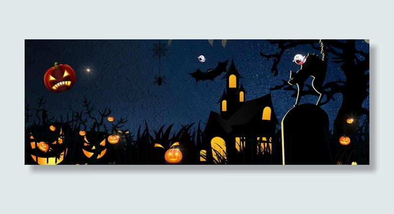 万圣节神秘夜晚背景