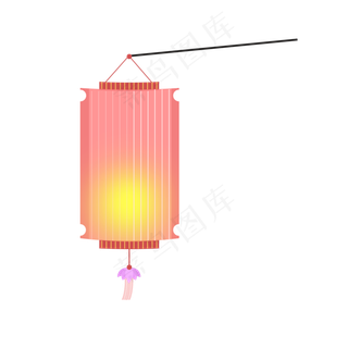 卡通粉色的灯笼免抠图