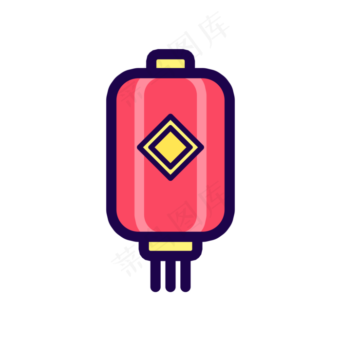 红色灯笼中秋节可商用图标元素