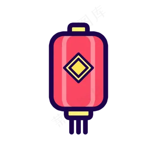 红色灯笼中秋节可商用图标元素