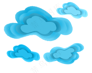 七夕节祥云纹手绘