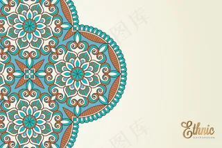 金色矢量豪华装饰曼荼罗设计背景