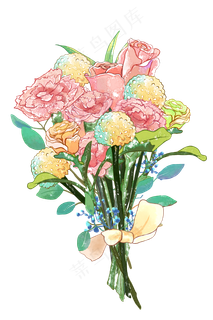 教师节手绘花束