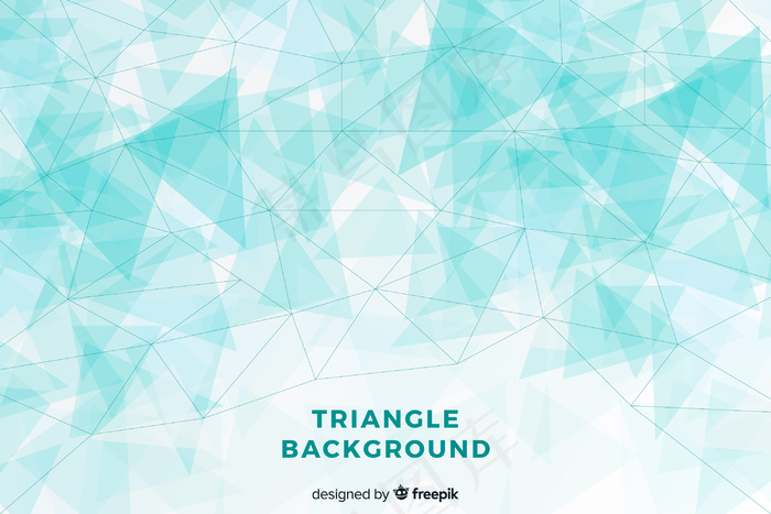 亮蓝色几何形状设计