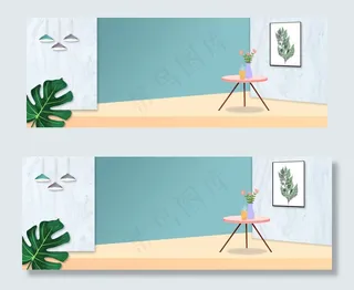 电器焕新洗衣机清新促销banner