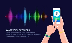 来自均衡器的音频梯度波。