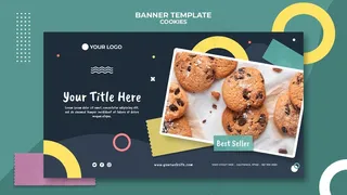 Cookie shop横幅banner模板