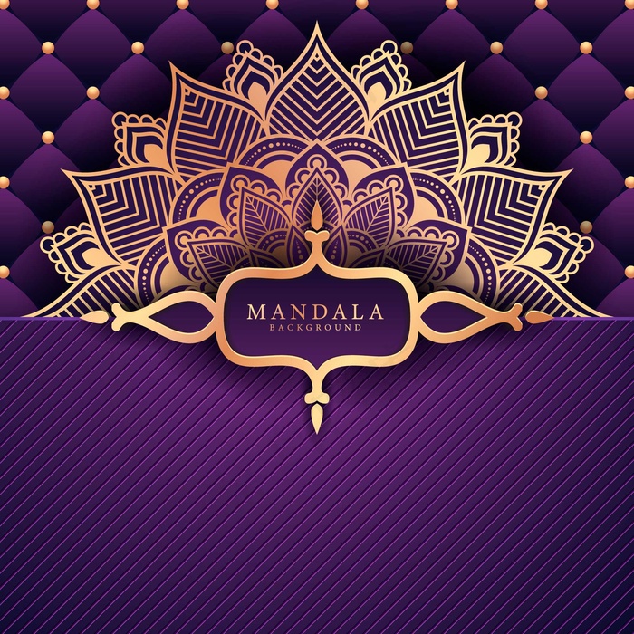 豪华曼荼罗装饰民族元素背景