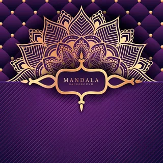豪华曼荼罗装饰民族元素背景