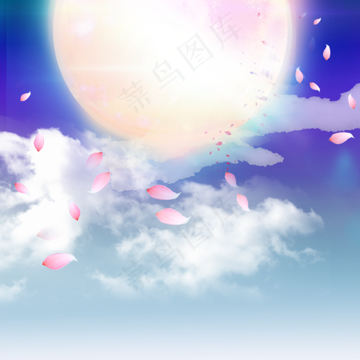 中秋节夜空月亮(2000X2000(DPI:72))psd模版下载
