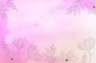 水彩背景与手绘元素
