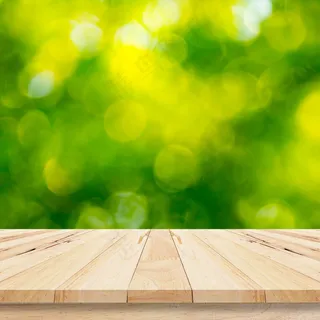 产品展示用抽象自然绿色模糊背景木板