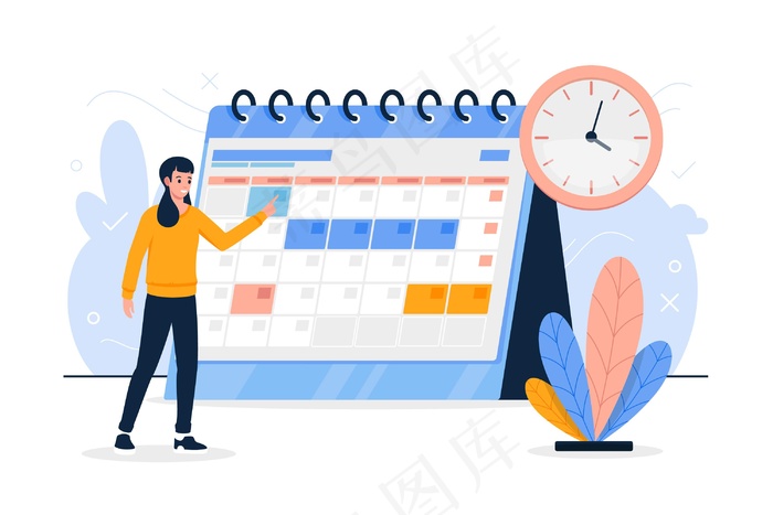 在日历上预订活动eps,ai矢量模版下载