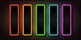 真实孤立霓虹灯标志