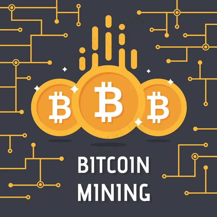 加密货币和数字货币的比特币挖掘向量eps,ai矢量模版下载