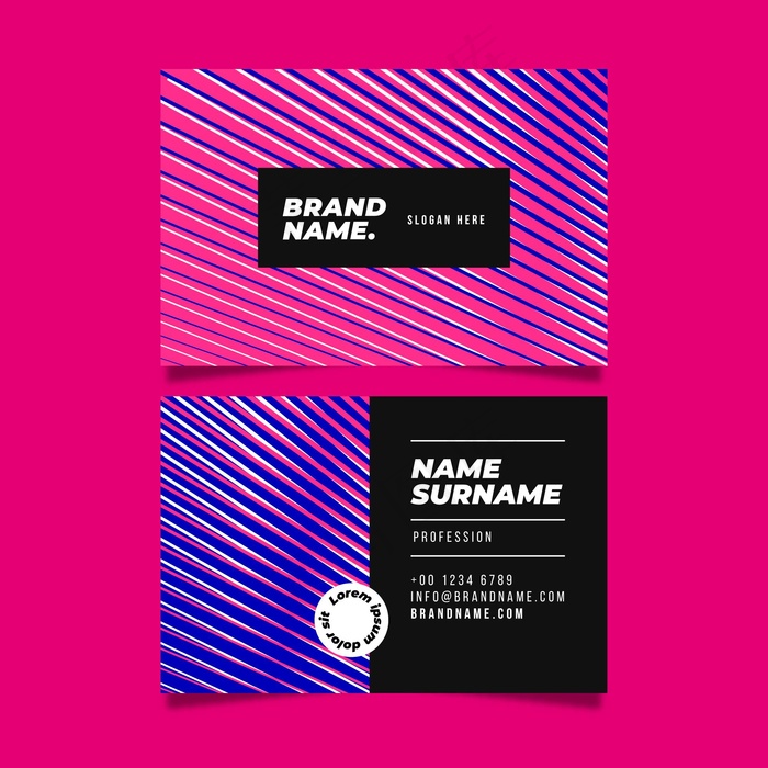 带线条的名片收集