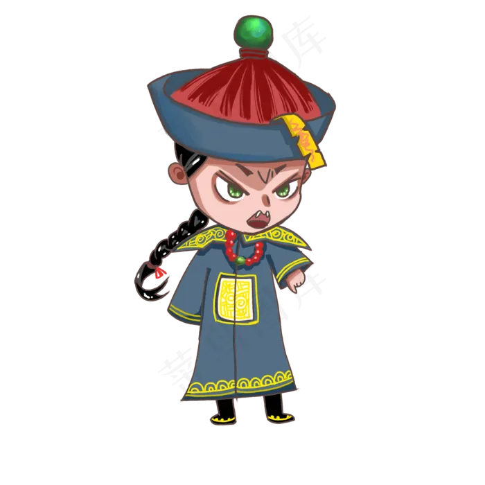 中元节小僵尸形象卡通(2000X2000(DPI:300))psd模版下载