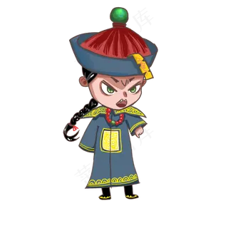 中元节小僵尸形象卡通