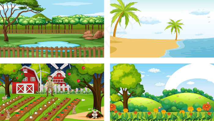 四种不同性质的横向场景