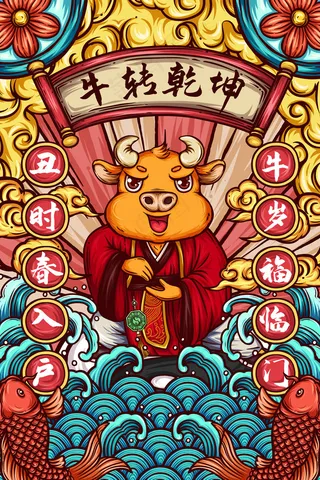 2021年春节牛转乾坤