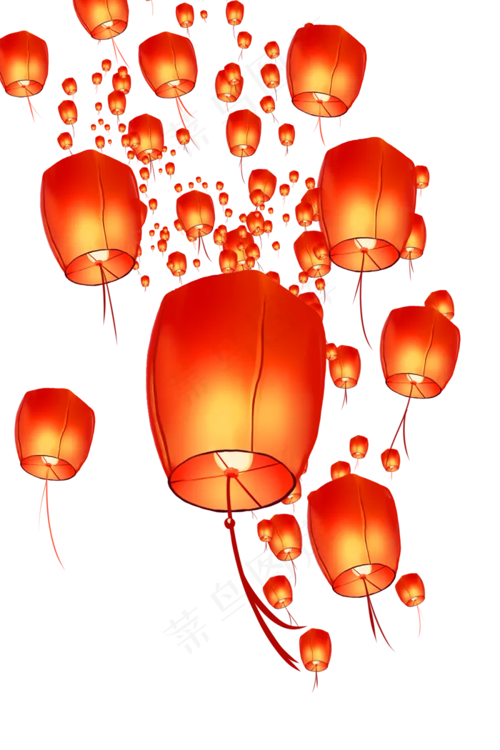 花灯节孔明灯(1024X1536(DPI:299))psd模版下载