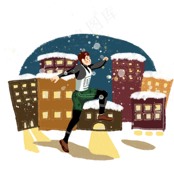 二十四节气时节楼落雪夜跑农历小