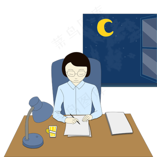 教师节批改作业的老师