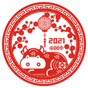 2021牛年窗花剪纸